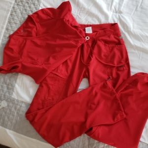 Cherokee infinity Red Scrub set XS-Top,Pants-XSTal